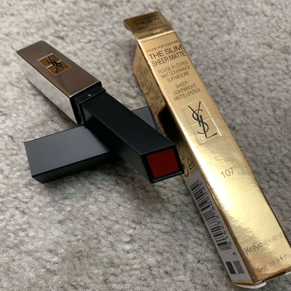 New YSL slim matte lipstick #107 bare burgundy